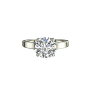 Solitaire diamant naturel rond Carina 1.00 carat or blanc